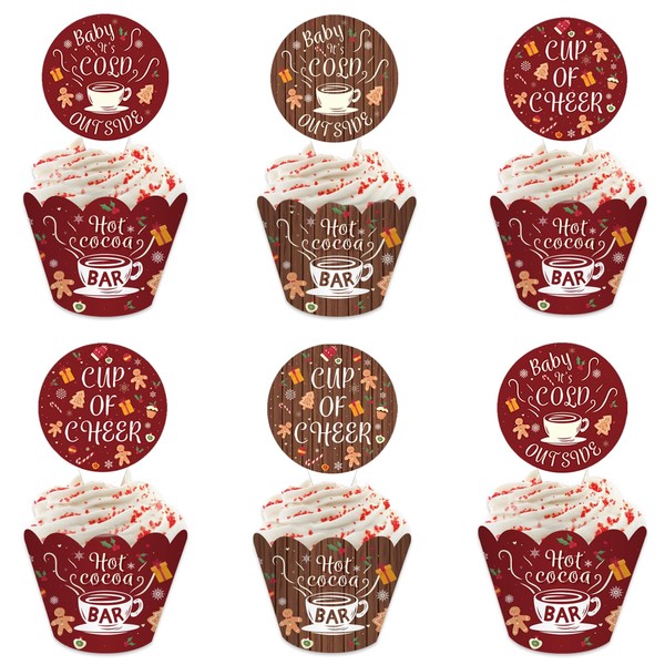Akide Hot Cocoa Bar Toppers and Wrappers for Wintertime Holiday