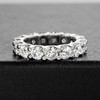 Raivari Moissanite Wedding Band,6CTTW Round Cut Promise Rings,S925 Sterling Silver