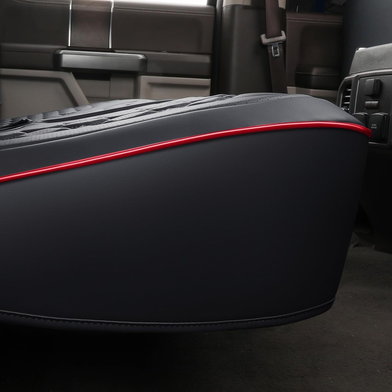 Huidasource Rear Bench Leather Seat Covers Fit for Chevy Silverado