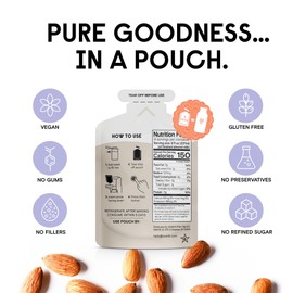 Numilk Pouches 12-Pack - Unsweetened Almond - Creamy Plant-Based Milk in Seconds - Easy-to-Use With the Numilk Nut Milk Maker Machine - Dairy Free Beverage - One Pouch Makes 32oz