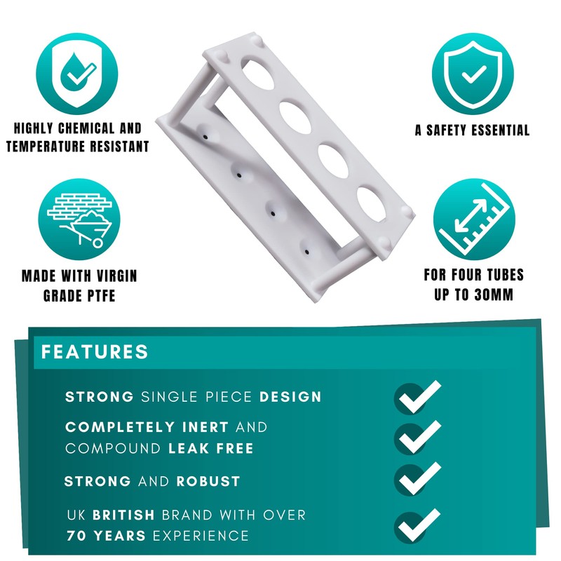 Labsales Solid PTFE Rack For Centrifuge Tubes And Test Tubes