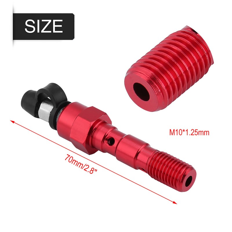 Motorcycle M10*1.25mm Brake Caliper Screw Banjo Bolt Bleed Nipple Washers