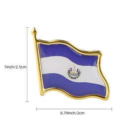 El Salvador Country Flag Brooch Shirt Hat Backpack Jewelry Accessories Decoration Party Christmas Gift