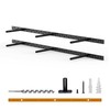 2pcs Floating Shelf Bracket Heavy Duty Floating Mantel Bracket Black