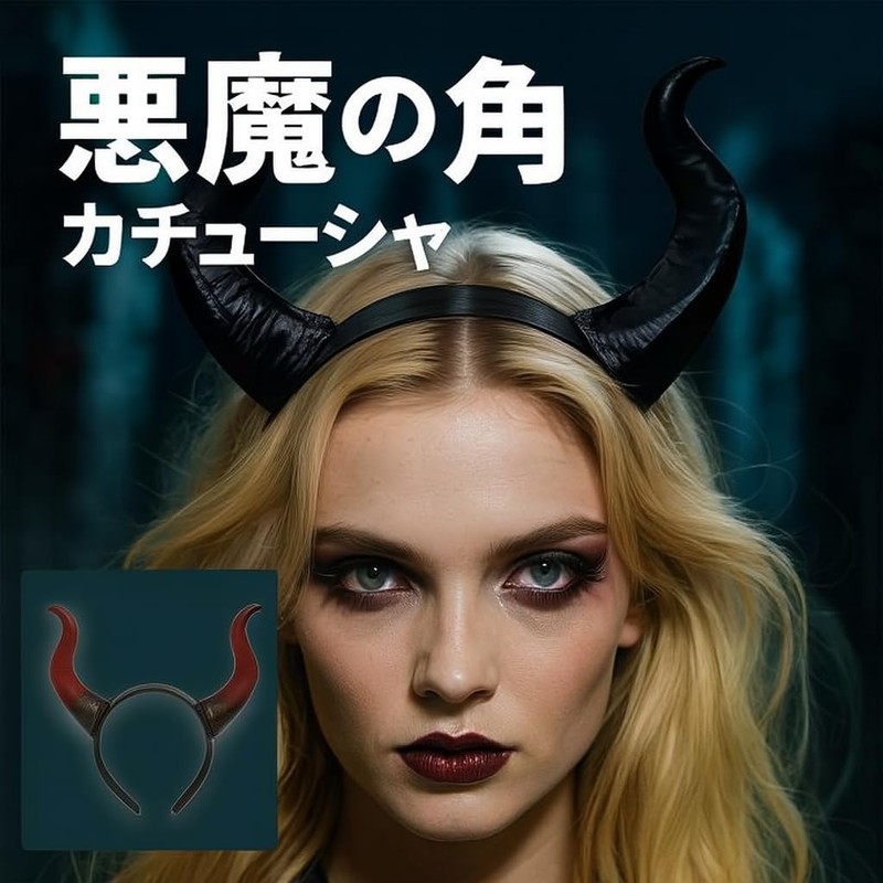 WATANABEdo Devil Horn Headband, Unisex, Lightweight, Decorative, Costume, Halloween, Cosplay,