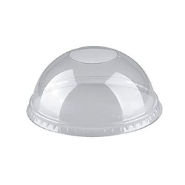 Papstar 11314 50 "Hurricane" Domed Lid PET Round Diameter 9.5 cm, 4.5 cm Without Hole, Transparent