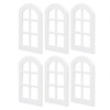 6PCS Dollhouse Windows Miniature Window Frame Ornament 1:12 Scale Dollhouse