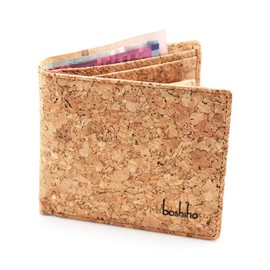 Boshiho Vegan Wallet RFID Blocking Function with Coin Pocket Card Slots, Cork Wallet Slim Design (Multi-color) Perfect for Christmas and New Year Gift