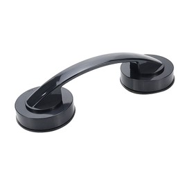 Sscon 1Pcs Shower Handle 190mm Length Suction Up Bar Handle for Doors Drawers Fridges Black