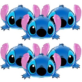 Clvsyh Pack of 6 St-Itch Birthday Party Decorations, Birthday Party Balloons, St-Itch Balloons, Birthday Decoration, for Girls, Boys, Children's Birthday Decoration, Stitch Balloons
