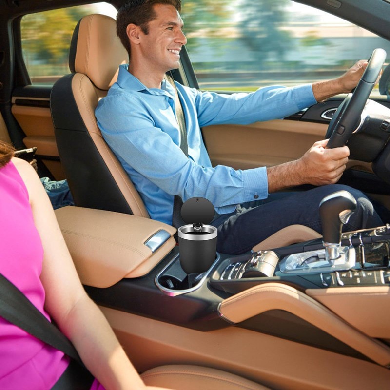 Trash Can for Car - 800ml Cup Holder Trash Bin