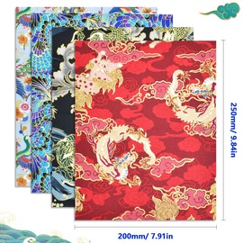 30 Pcs 8" x 10" Cotton Quarters Fabric Bundle Craft Fabric Patchwork Japanese Style Wrapping Cloth Quilting Fabric for DIY Patchwork Sewing Craft with Different Patterns