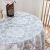 SPRICA Round Jacquard Tablecloth 200cm Classic Flower Pattern Thick Heavy
