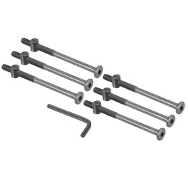 PATIKIL M8 x 120mm & M8 x 18mm Bunk Bed Bolts, 6 Pack Hex Drive Socket Cap Barrel Screws Bolt Nuts Assortment Kit with 1Pcs Wrench for Furniture Bed, Zinc Color