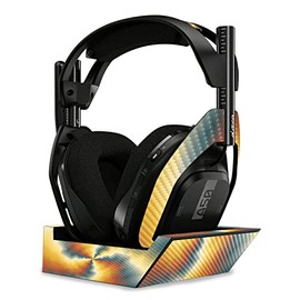 MightySkins Carbon Fiber Skin Compatible with Astro A50 Wireless Headphones + Base Station (Gen 4) - Eye of The Storm | Protective, Durable Textured Carbon Fiber Finish | Easy to Apply
