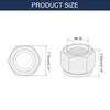 sourcing map 50Pcs #6-32 Nylon Insert Hex Lock Nuts, 304