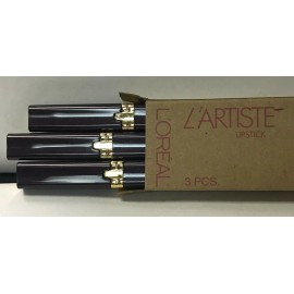 L'Oréal Paris 3 L'oreal  L'Artiste Creme Lipstick  MAUVE  Collectible only