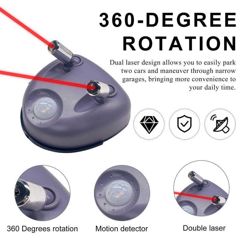 ZNDAW Dual Laser Garage Parking Assist Guide, 360-Degree Adjustable Wider