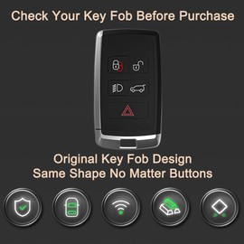 K LAKEY Alloy Metal Key Fob Cover,Compatible with Land Rover Range Rover Evoque Velar Sport Discovery Jaguar XE XF XJ F-Pace F-Type Key Fob,Armor TPU Key Fob Case English Flag Green