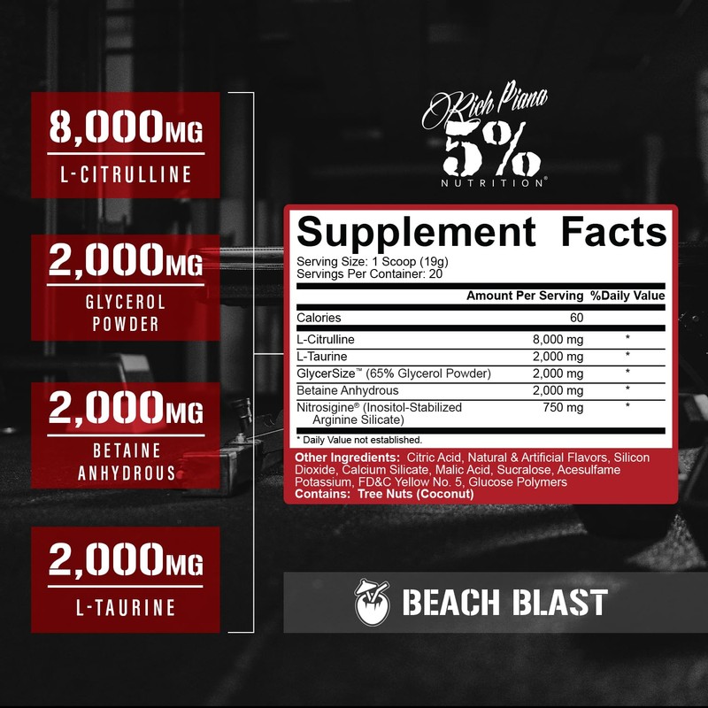 5% Nutrition FullAF Pre-Workout | Stim-Free with Massive Pumps |