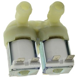 SPARES2GO Solenoid Cold Water Valve for Beko Washing Machine (Double Inlet, 2 Way 180º) - Fitment List A