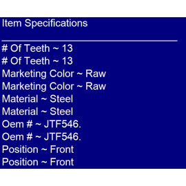 RAD Powersports Steel Front Sprocket 13 Tooth H Kawasaki For 2004 Yamaha TTR90E