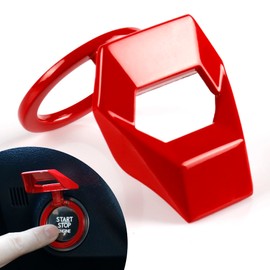 SINGARO - Cubierta universal para botón de parada de arranque del motor, control de alimentación del coche, borde de aleación de zinc, cubierta de botón de arranque con un botón, accesorios interiores