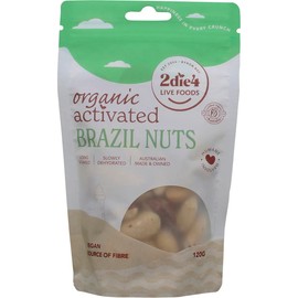 2die4 Live Foods Activated Organic Brazil Nuts 120g