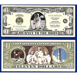 American Art Classics Apollo 11 Commemorative Million Dollar Bill Limited Edition Collectible Novelty Dollar Bill in Currency Holder - Best Gift