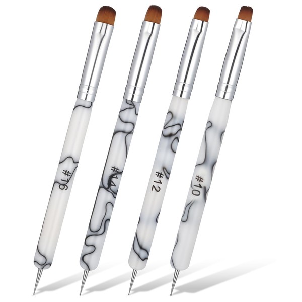 4 Pcs Gel Nail Brush French Acrylic Nail Art Brush