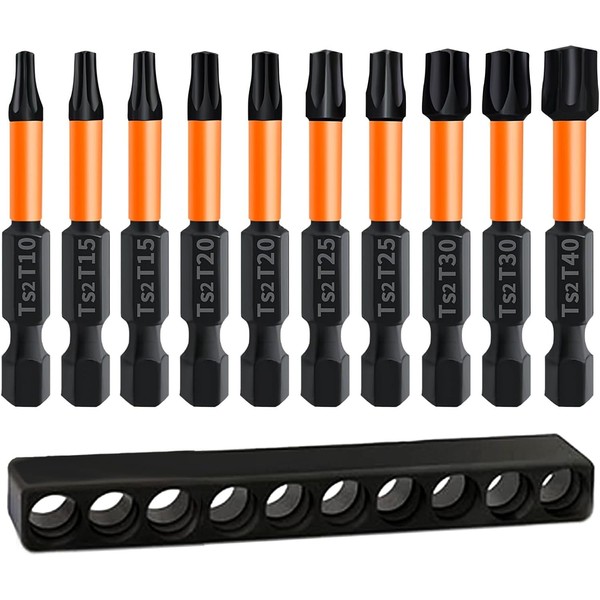 BUWUSMU 10 Pcs Torx Bit Set - 50 mm Long