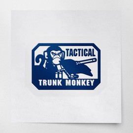 Transparent Decal Stickers of Tactical Trunk Monkey Morale Patch (Navy Blue) Premium Waterproof Vinyl Decal Stickers for Laptop Phone Accessory Helmet Car Window Mug Tuber Cup D NVCSKUS108483AB090622