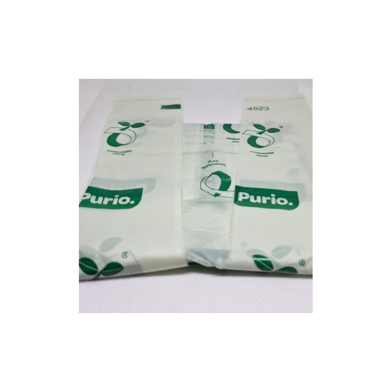 Purio Compostable Caddy Liners - 2 rolls of 20 bags.