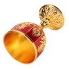 Gold Chalice 4 Inch High Zinc Alloy Retro Embossed Flower