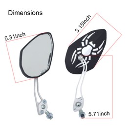 Bike Mirrors Handlebar Rearview Mirror, Adjustable Handlebar End Mount Bicycle Side Mirror, Safe Cycling Mirrors for Road Bike, Rotatable Bar End Bike Mirror