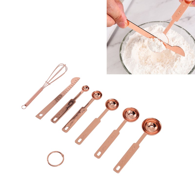 Measuring Spoons 7 in 1 Stainless Steel Stackable Design Multifunction