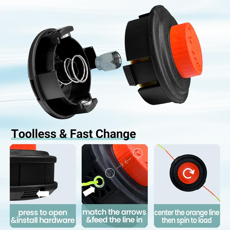 SIMUSI Universal Weed Eater Head, Speed Feed Trimmer Head String