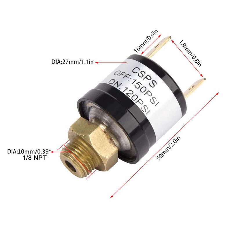 Mintice 12 V Heavy Duty 120-150 PSI Air Compressor Control