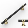 Amerdeco 10 Pack Black & Gold Cabinet Pulls 6.3 Inch(160MM)