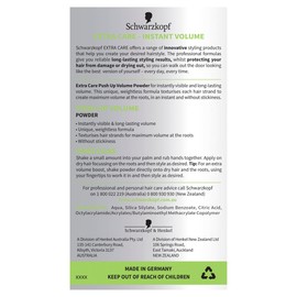 Schwarzkopf Extra Care Styling Push Up Volume Powder, Volume & Control, Matt Texture, 10g