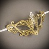 iLoveMasks Luxury Gold Laser Cut Princess Eye Mask Masquerade for