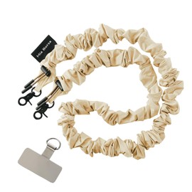 MiaBorsa Women's Shoulder Strap, Smartphone Strap, Adjustable Length, Compatible with All Models, Includes Metal Fittings, Crossbody Strap, Rope, Drost, beige