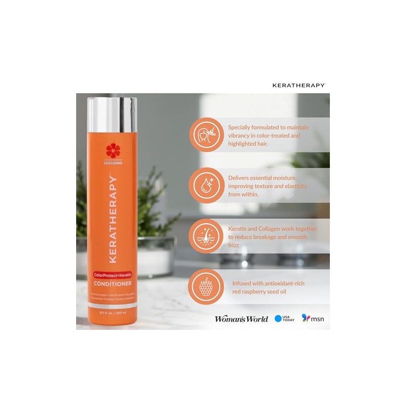 KERATHERAPY Keratin Infused Color Protect Conditioner, 10.1 Oz