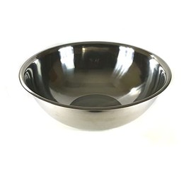 TrueCraftware – 1 Heavy Duty Flat Base Mixing Bowl, Stainless Steel – 16 Quarts, 22 Gauge
