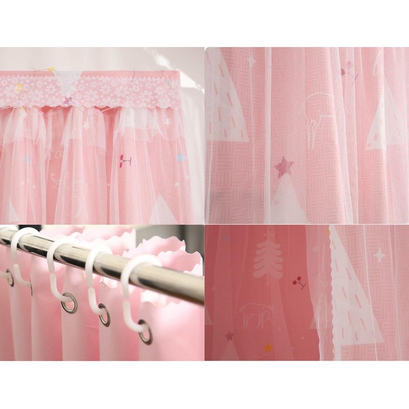 ITODA Cabin Bunk Bed Curtain Stylish Canopy Bed Tent Dustproof