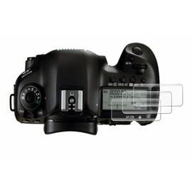 Savvies Pack of 4 Full Screen Protectors for Canon EOS 5D Mark IV (Shoulder Display) Full Cover Screen Protector Film [3D Curved, Transparent]