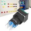 25PCS Push Button Switch with Light 16mm Square Self Locking