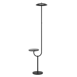 LED Floor Lamp Wireless Charging and Table Top Shelf Tall Standing Black Lamp