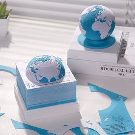 2025 Time Piece Calendar 3D Earth Tearable Memo Pad, 365-Day Planning Calendar with Transparent Plastic Dust-Proof Cover，Christmas Gift & New Year Gift | QIMOND