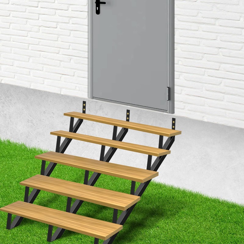 Zwinz Steel Stair Riser 5 Step 3 Pack, Metal Stair